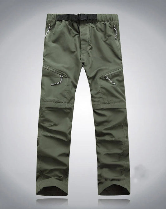 Men's zip-off pants with elastic waistband – convertible outdoor pants