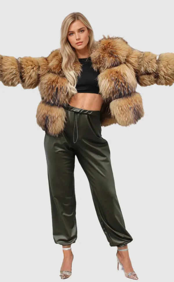 Dacy stylish faux fur coat – luxurious faux fur coat