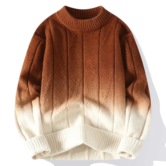 Bicolor knit sweater – men