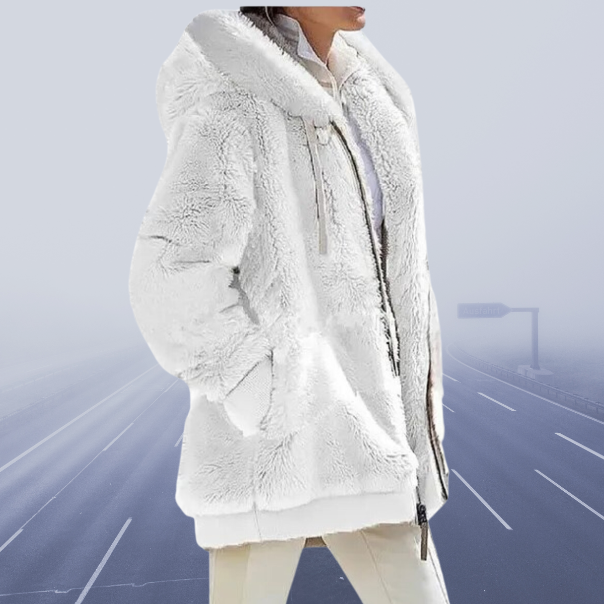 Oversized teddy jacket for women cozy and warm winter coat