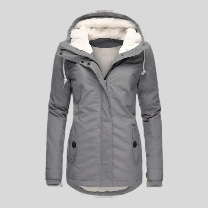 Taja - waterproof and warm winter jacket with hood for women