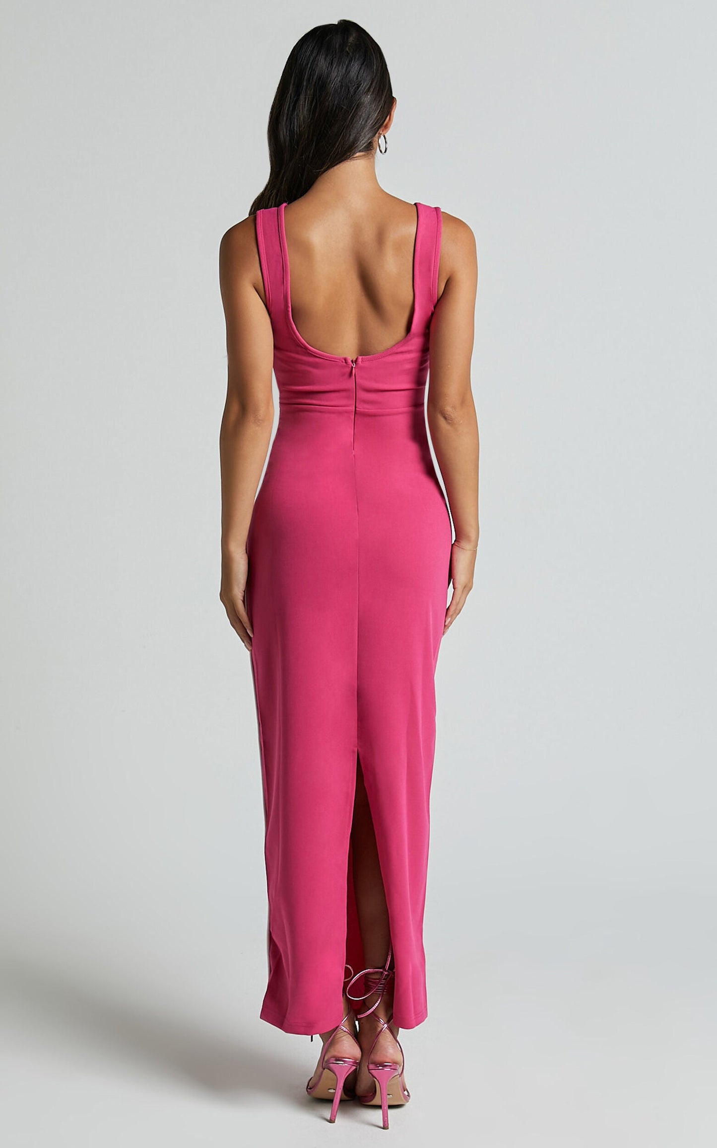 NIMA Bodycon maxi jurk met ronde hals