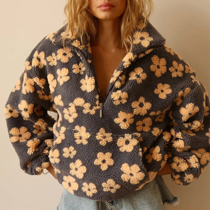 Daisy – fleece warm bloom sweater