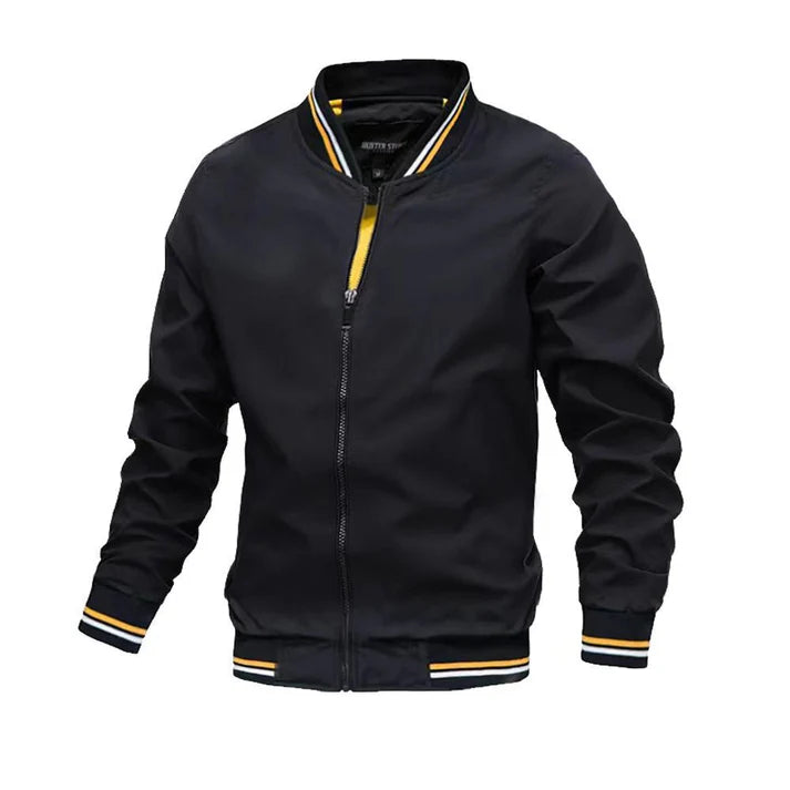 Jonas – slim fit casual jacket with stand-up collar and zipper