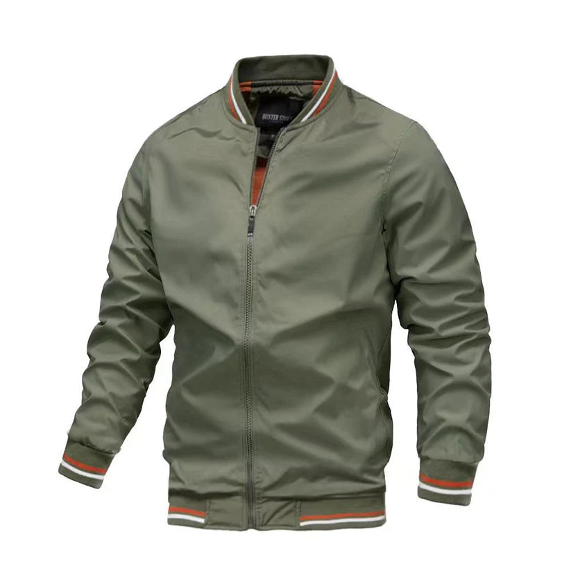 Jonas – slim fit casual jacket with stand-up collar and zipper