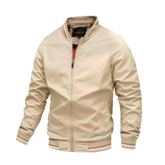 Jonas – slim fit casual jacket with stand-up collar and zipper