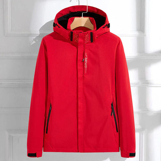 Stylish women's rain jacket with hood – elegant design for rainy days