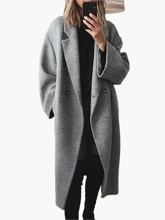 Oversized winter coat in classic blazer style