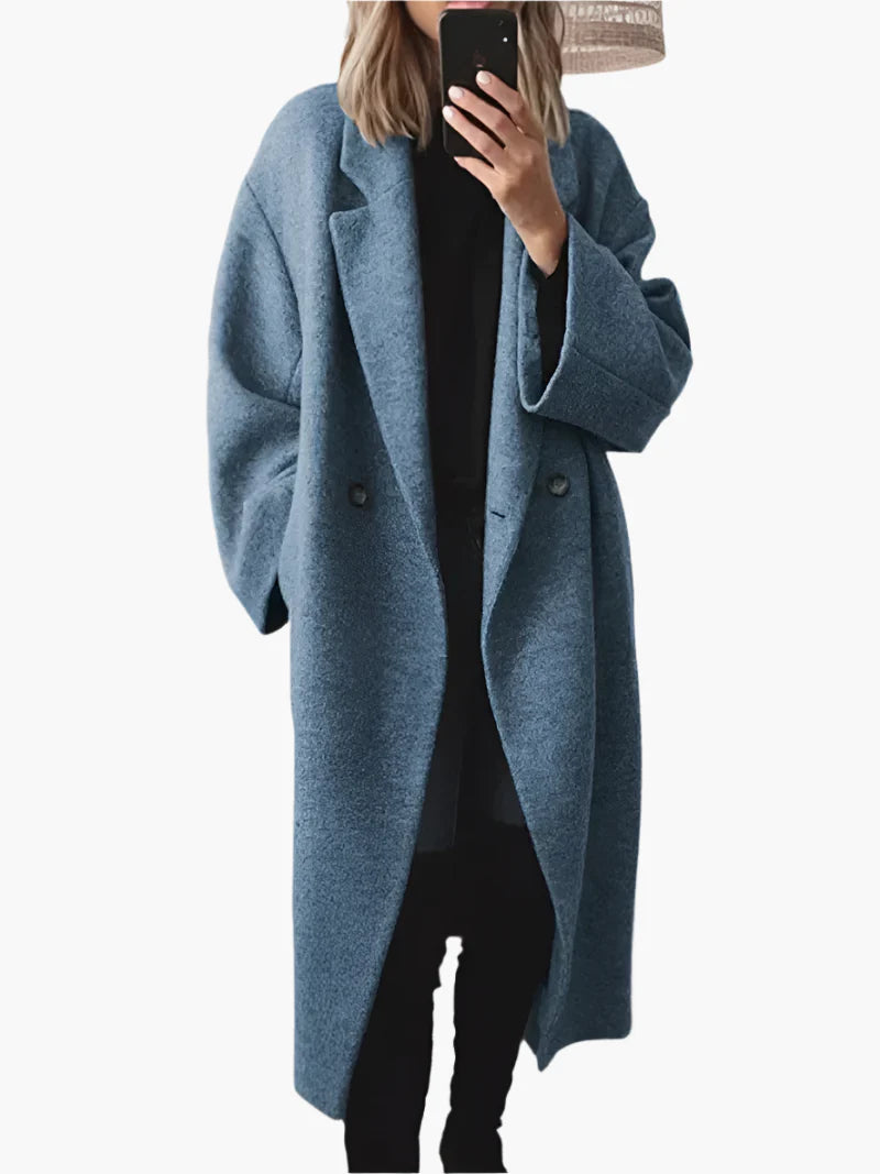 Oversized winter coat in classic blazer style