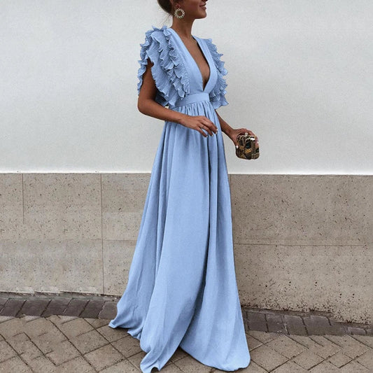NIMA Elegante jurk met gerimpelde mouwen