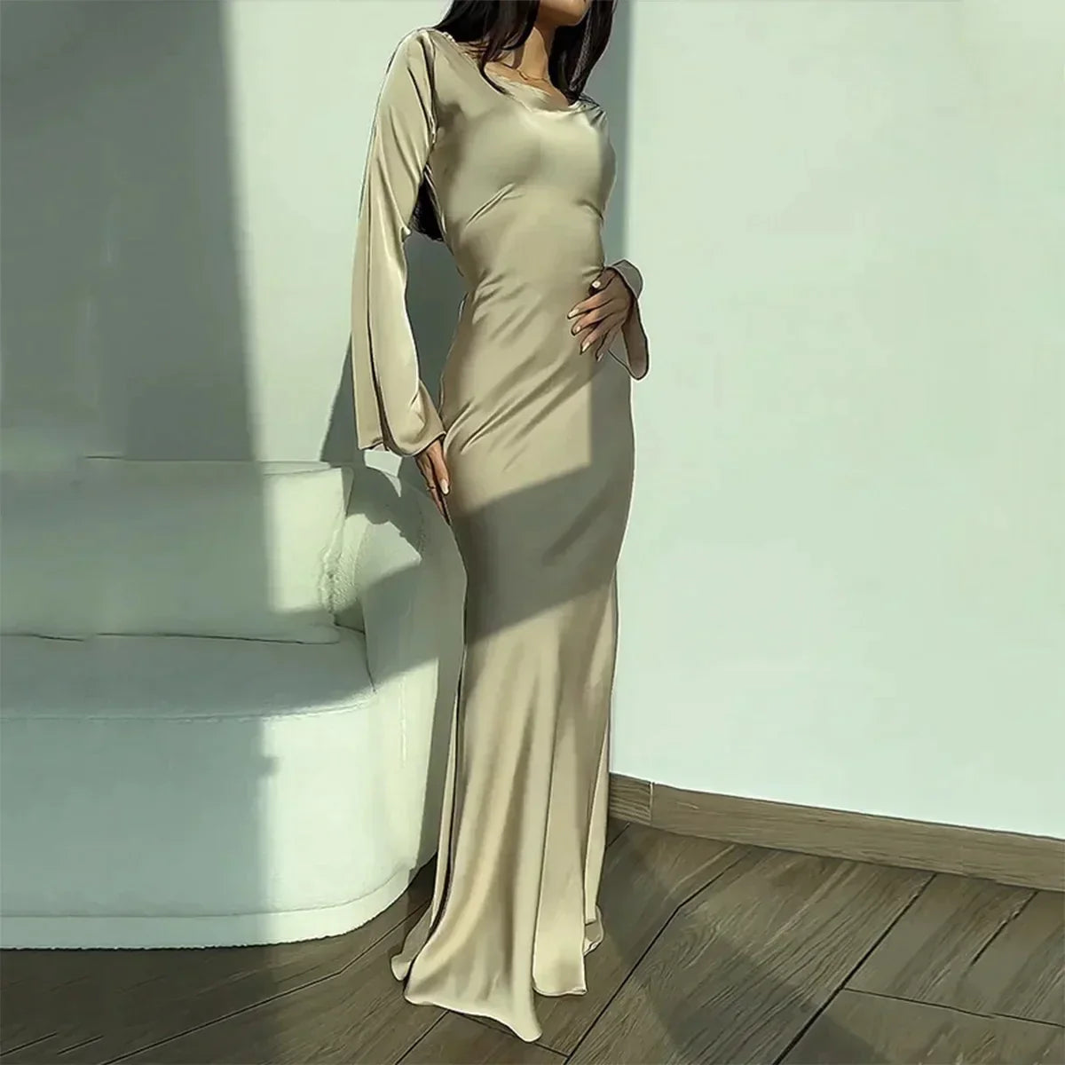 NIMA Elegante jurk met lange mouwen