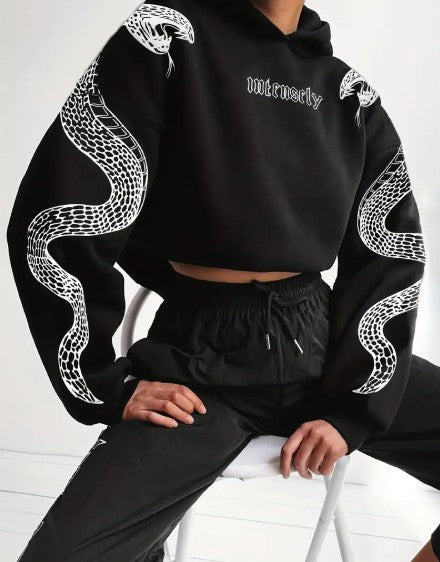 Zuri - katoenen hoodie met print