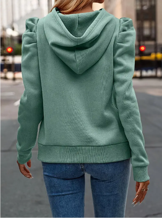 Anzu - cotton hoodie with puff sleeves