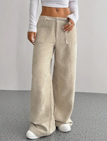 Makara corduroy trousers with wide legs
