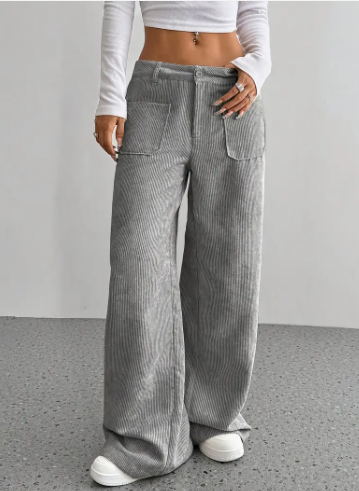 Makara corduroy trousers with wide legs