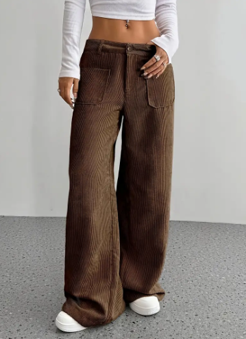 Makara corduroy trousers with wide legs