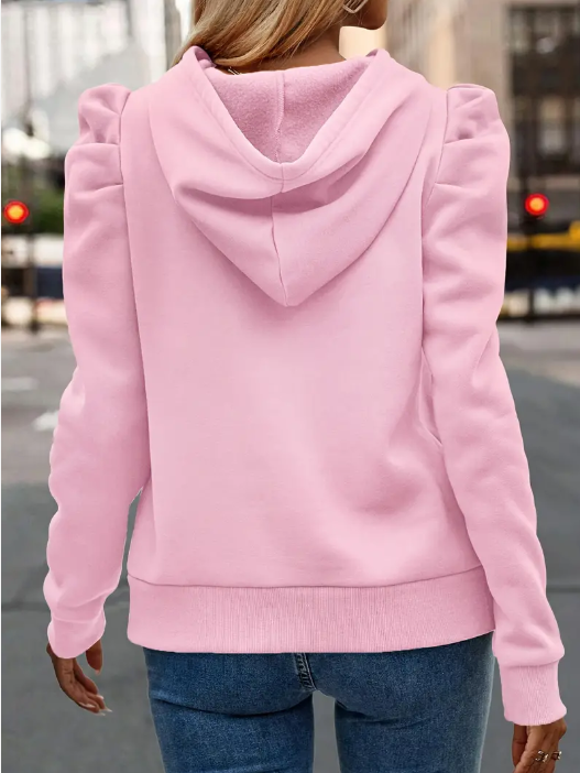 Anzu - cotton hoodie with puff sleeves