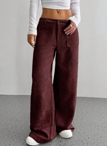 Makara corduroy trousers with wide legs