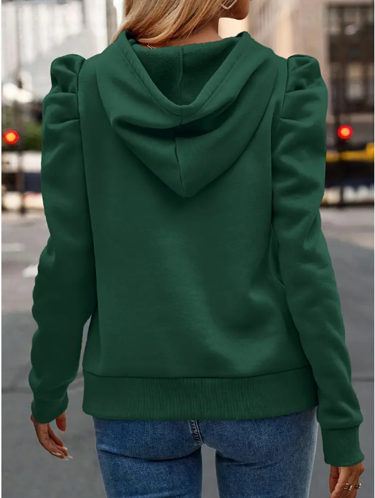 Anzu - cotton hoodie with puff sleeves