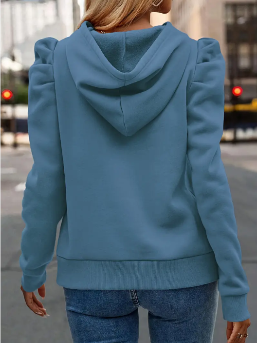 Anzu - cotton hoodie with puff sleeves