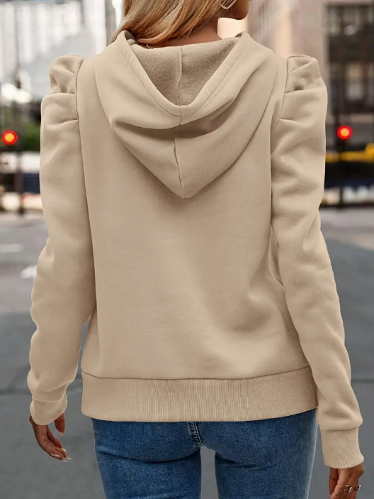 Anzu - cotton hoodie with puff sleeves