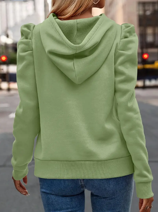 Anzu - cotton hoodie with puff sleeves