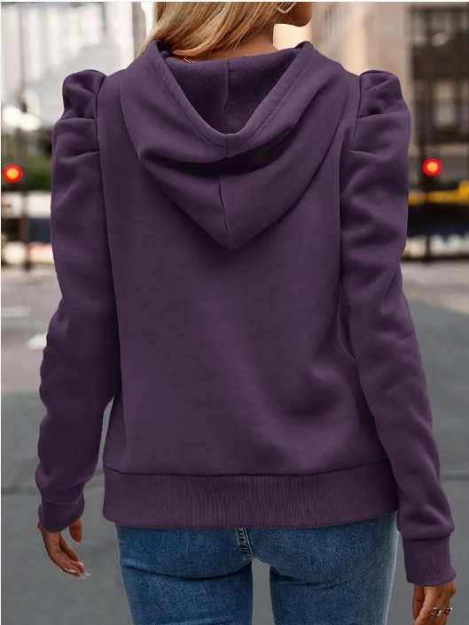 Anzu - cotton hoodie with puff sleeves