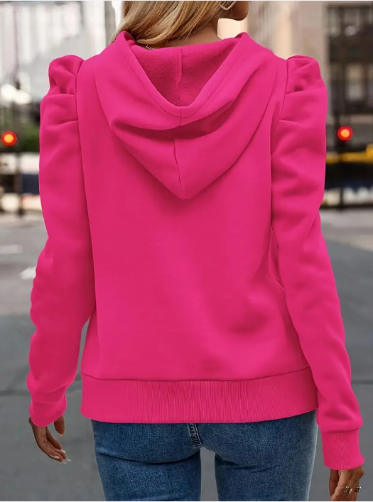 Anzu - cotton hoodie with puff sleeves