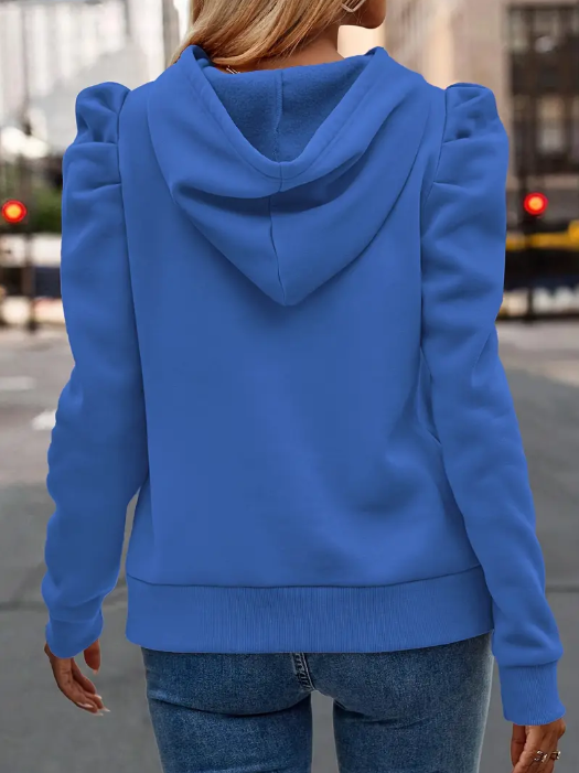 Anzu - cotton hoodie with puff sleeves