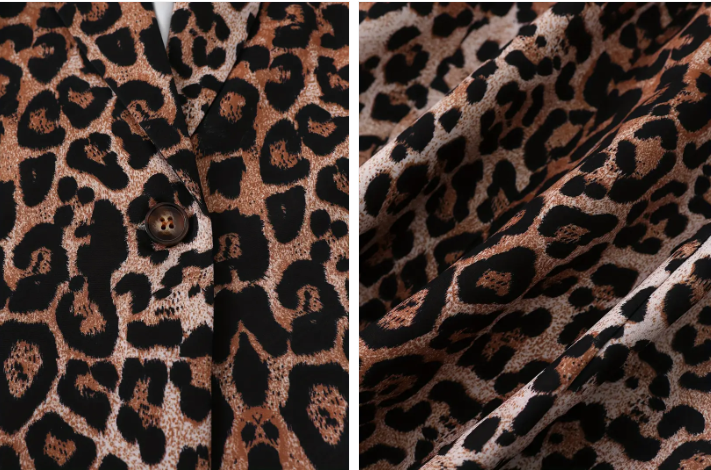 Scarlett elegant blazer with leopard print