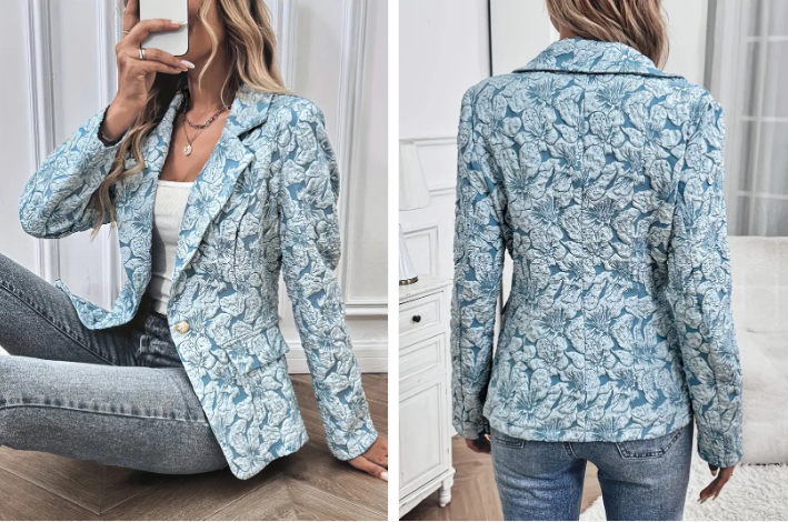 Grace elegant floral blazer