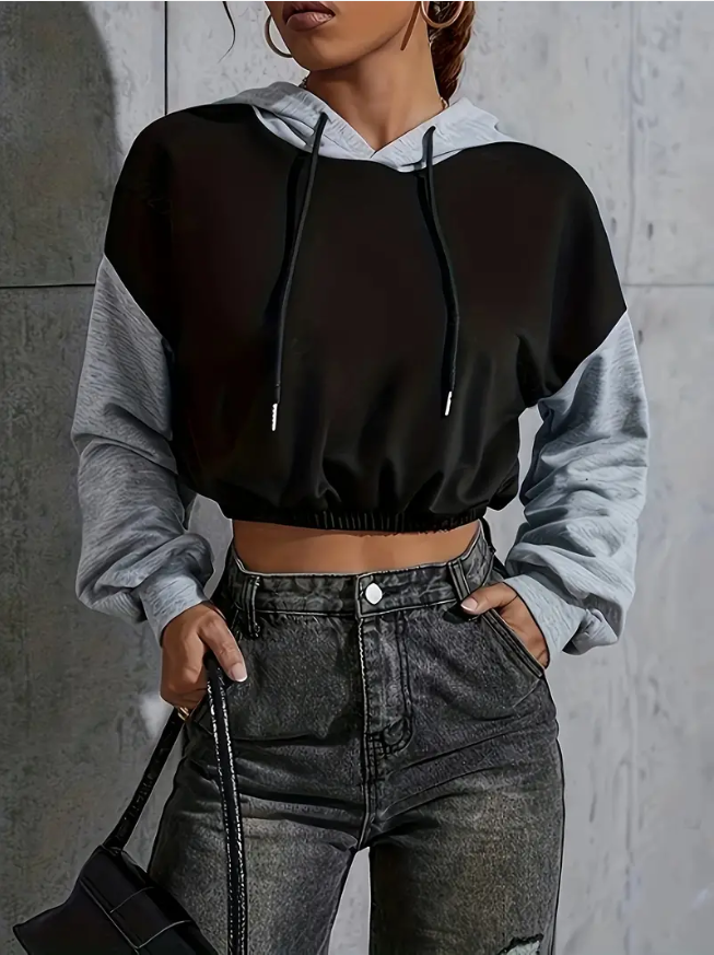 Cerese - stylish short hoodie made of cotton