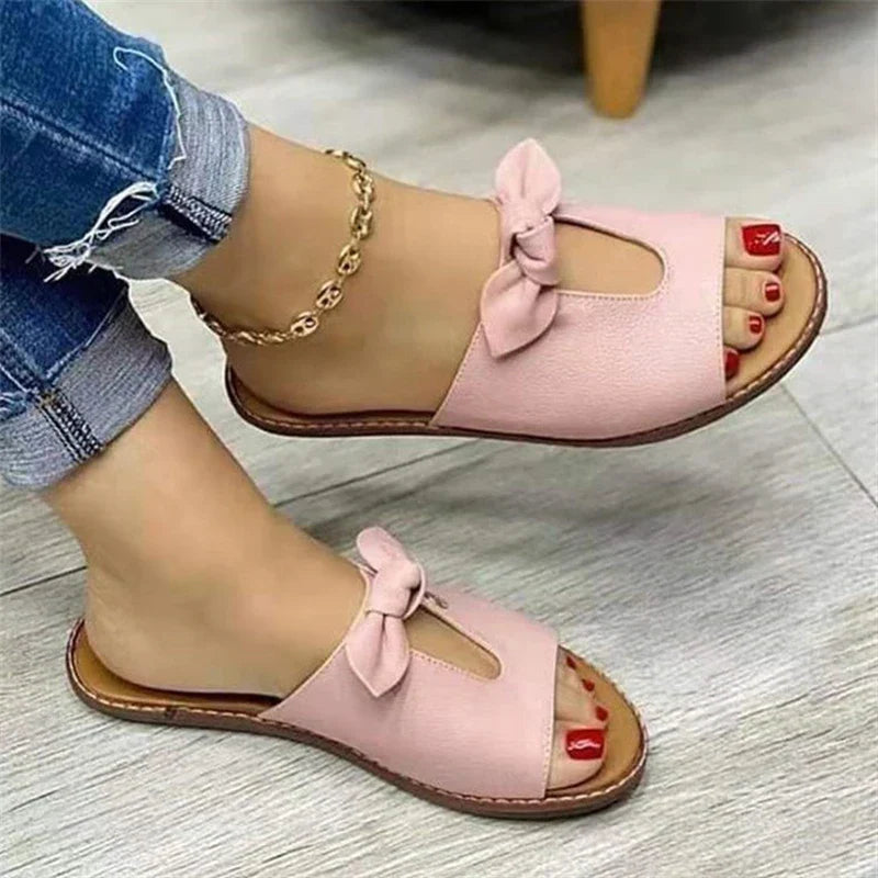 NIMA Sandalen met strikdetail