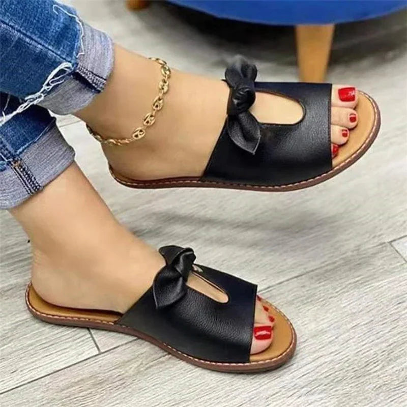 NIMA Sandalen met strikdetail