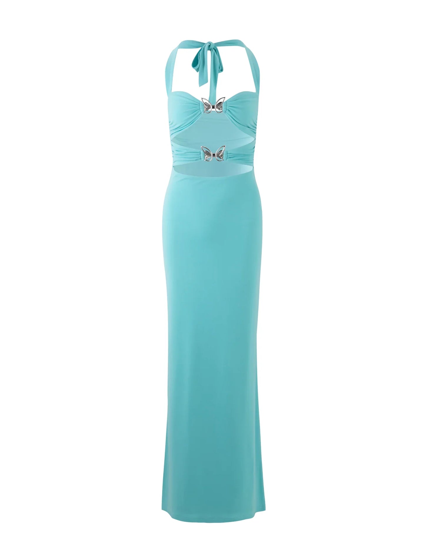 NIMA Maxi jurk met vlinderstrikdessin