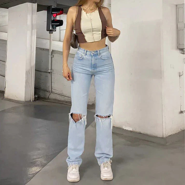 Raelyn - women's fashion ripped jeans
