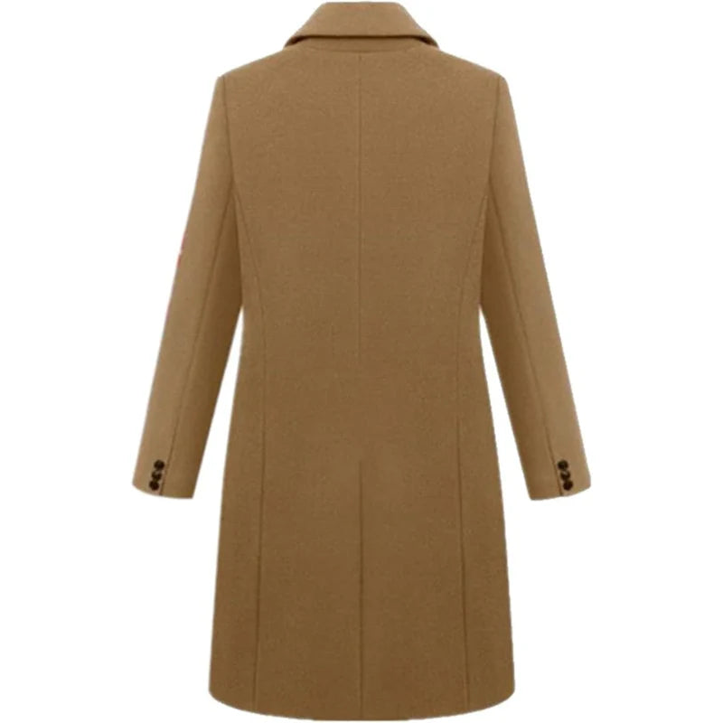 Women's stylish winter trench coat – elegant, long cut