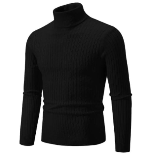 Stylish roll-neck knit sweater for men – warm winter knit