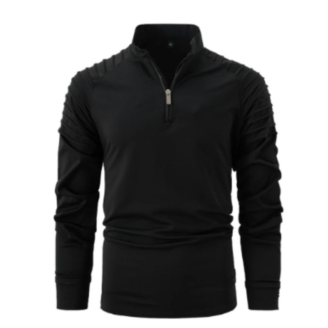 Men's long-sleeved half-zip sweater for winter – comfortable knitwear for cold days