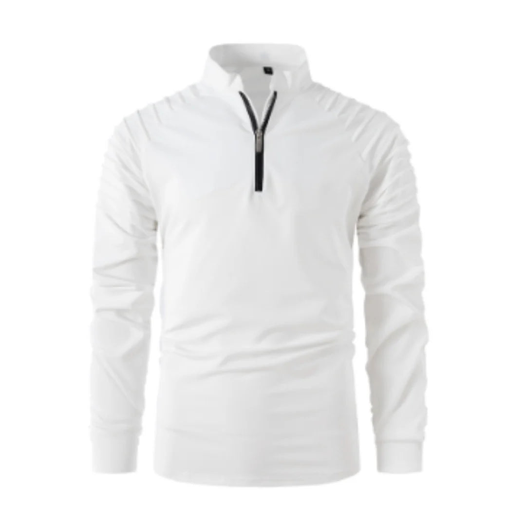 Men's long-sleeved half-zip sweater for winter – comfortable knitwear for cold days