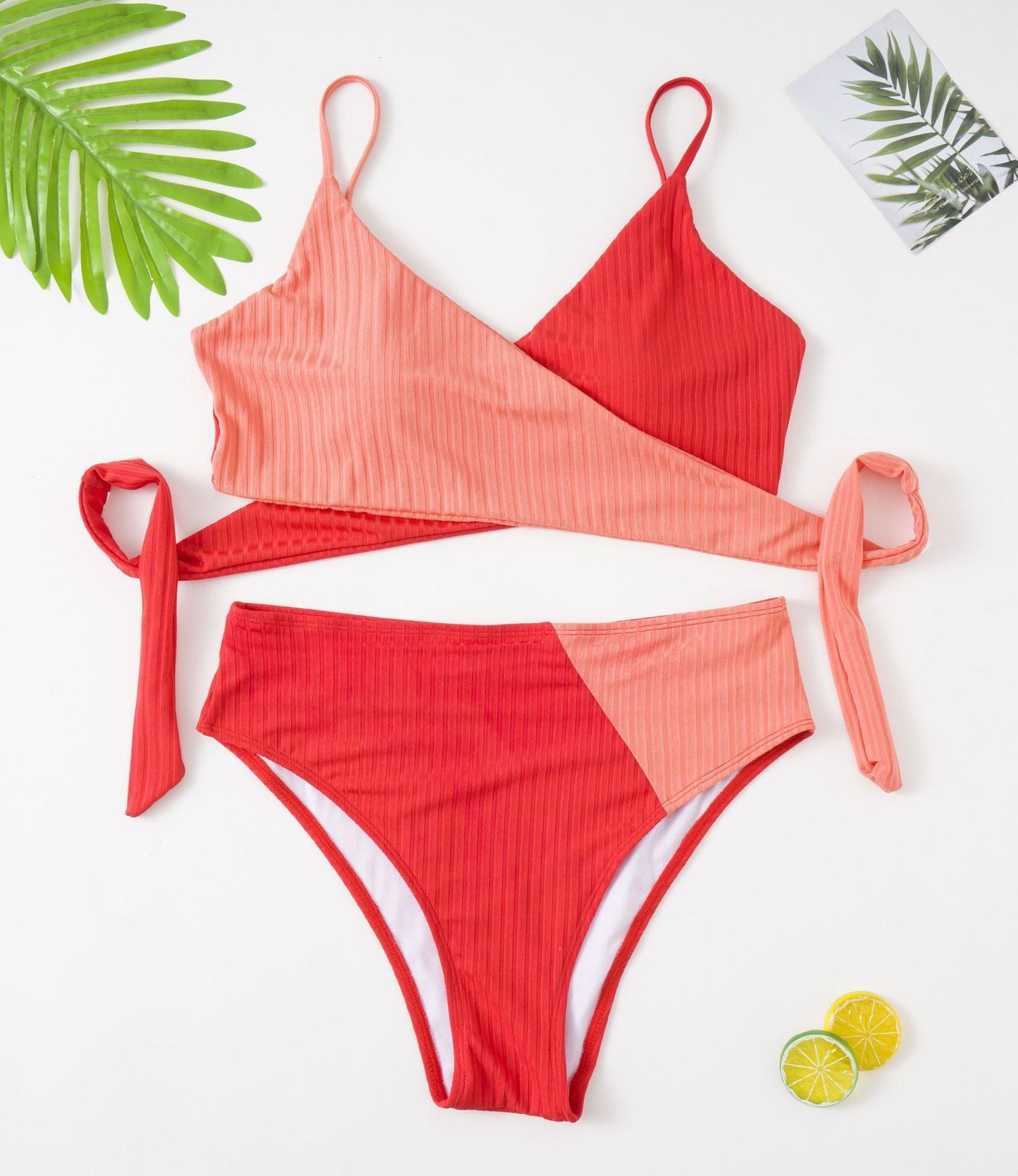 NIMA roze bikini grote maten met bloemenprint
