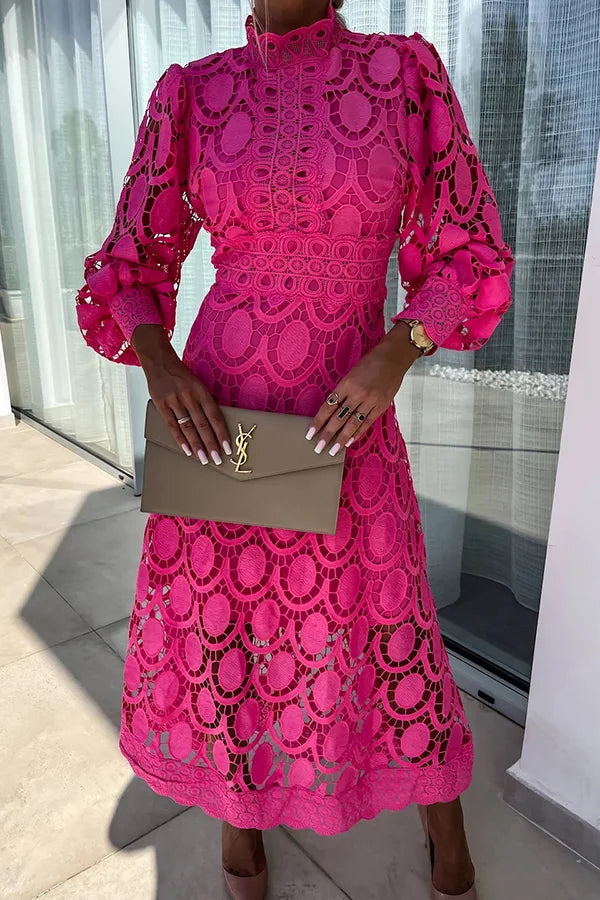NIMA Romantische, sensuele en elegante midi-jurk