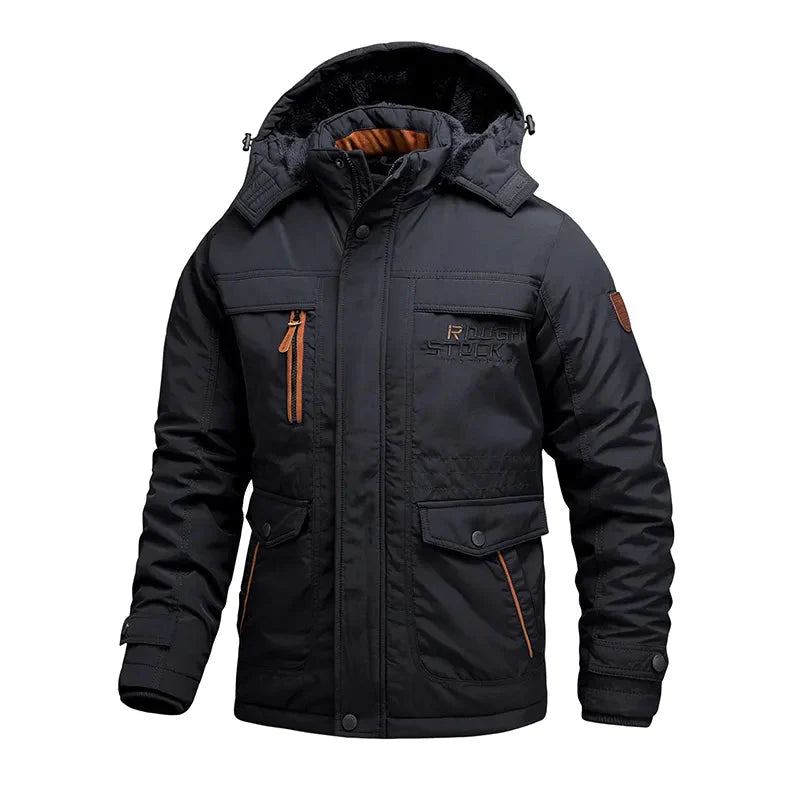 Anders – windproof, lined winter jacket with hood and pockets