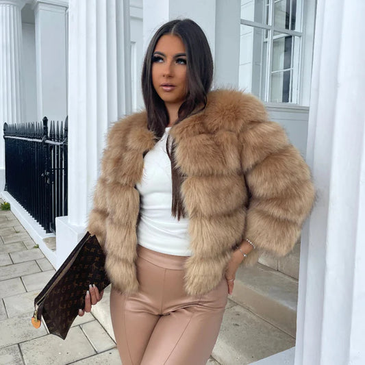 Women’s elegant faux-fur jacket – women