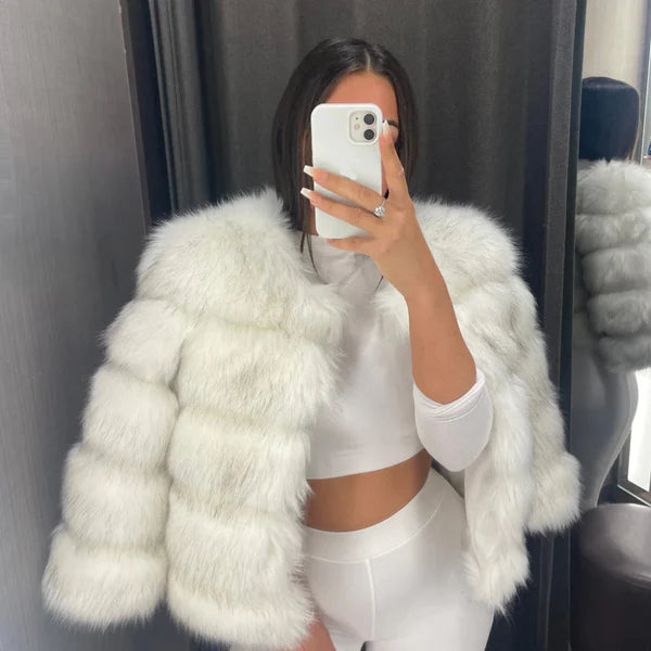 Women’s elegant faux-fur jacket – women