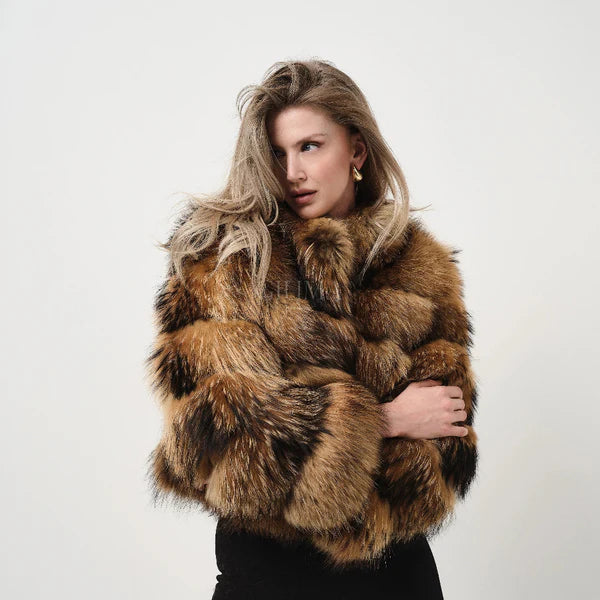 Women’s faux-fur jacket elegant – women