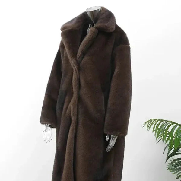 Women’s faux-fur long winter jacket – women