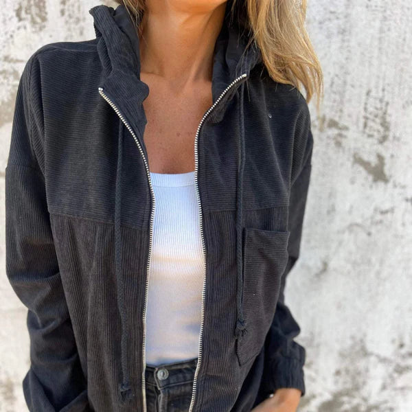 Women’s hooded jacket with zipper stylish comfort – women