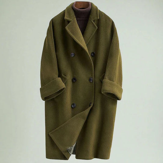 Women’s long wool overcoat double-breasted – women