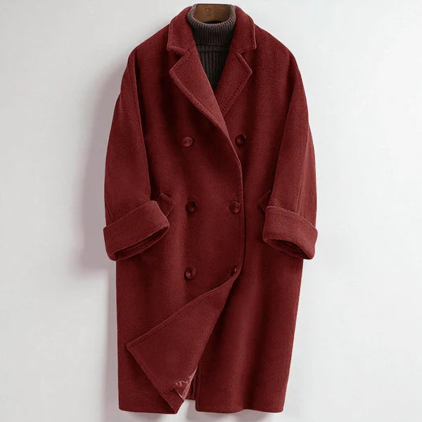 Women’s long wool overcoat double-breasted – women